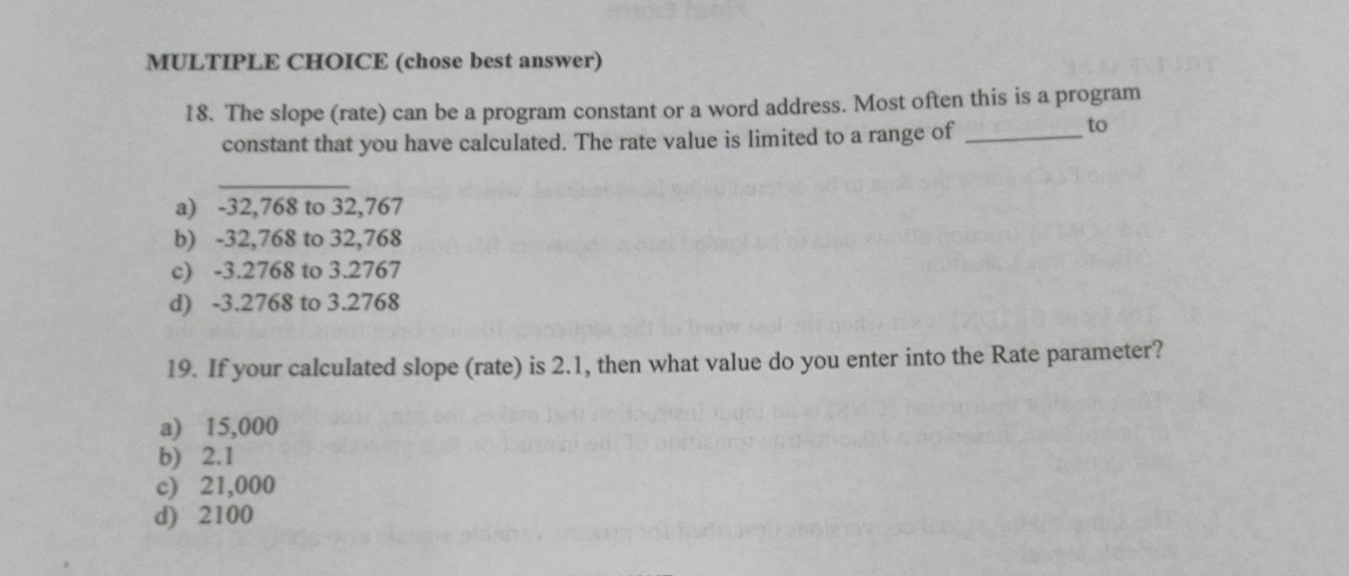 MULTIPLE CHOICE ( chose best answer ) 1 8 . The