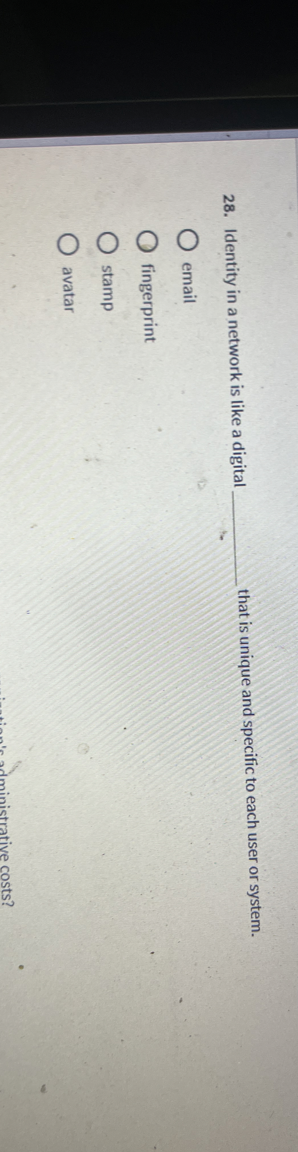 Identity in a network is like a digital q , that