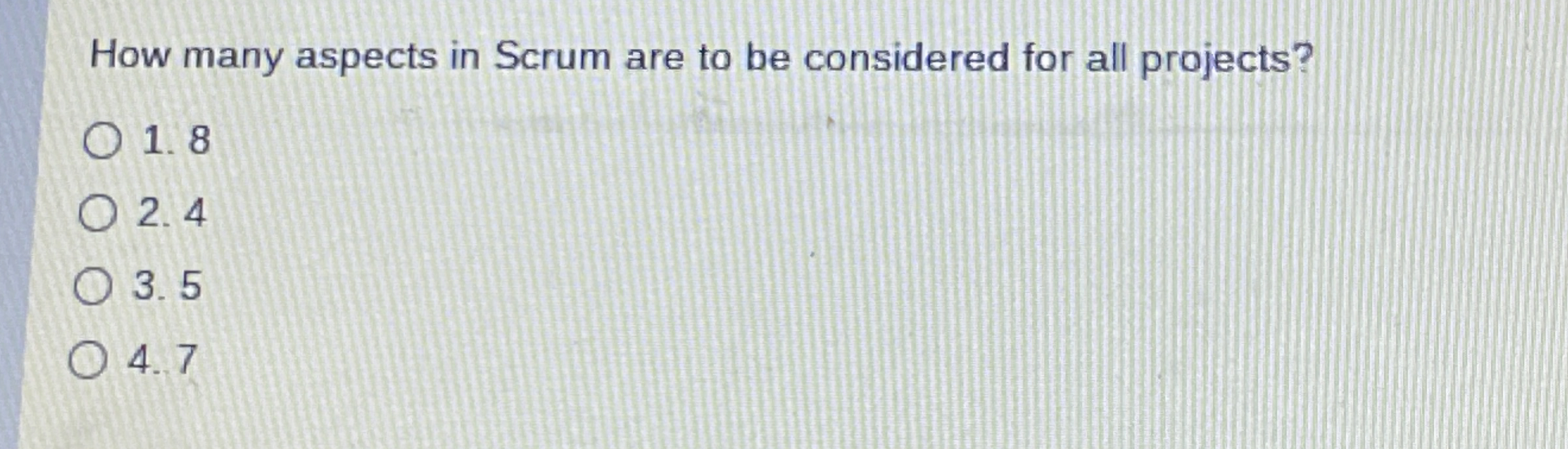 How many aspects in Scrum are to be considered