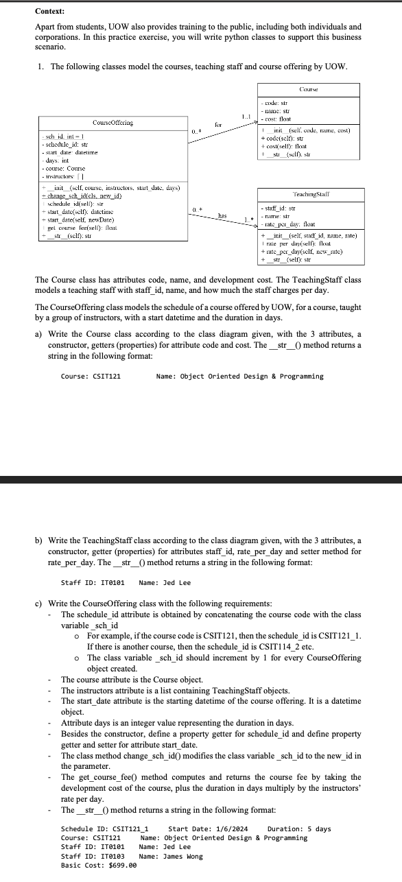 2 . The following classes model customers who