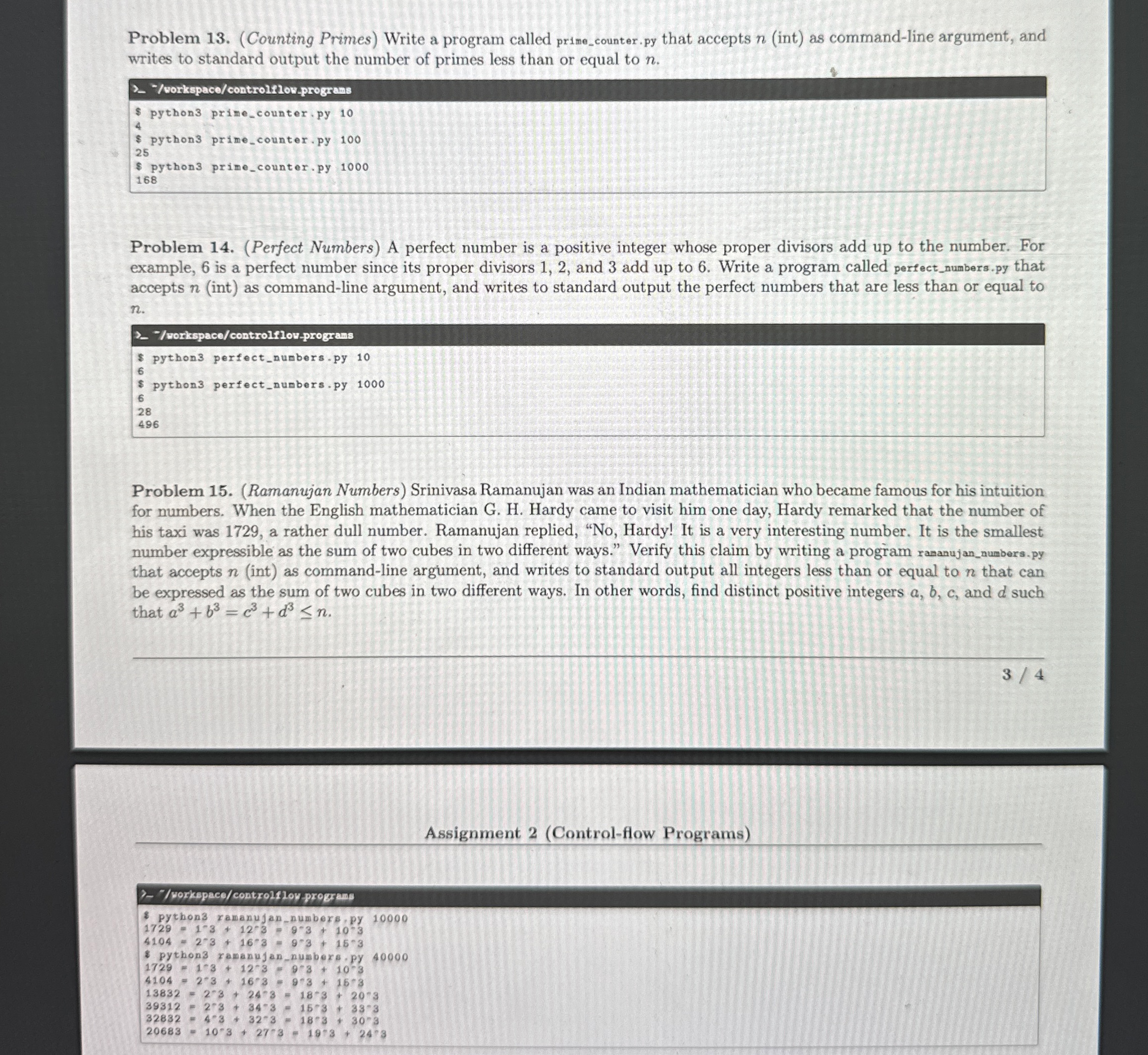 Problem 1 3 . ( Counting Primes ) Write a program