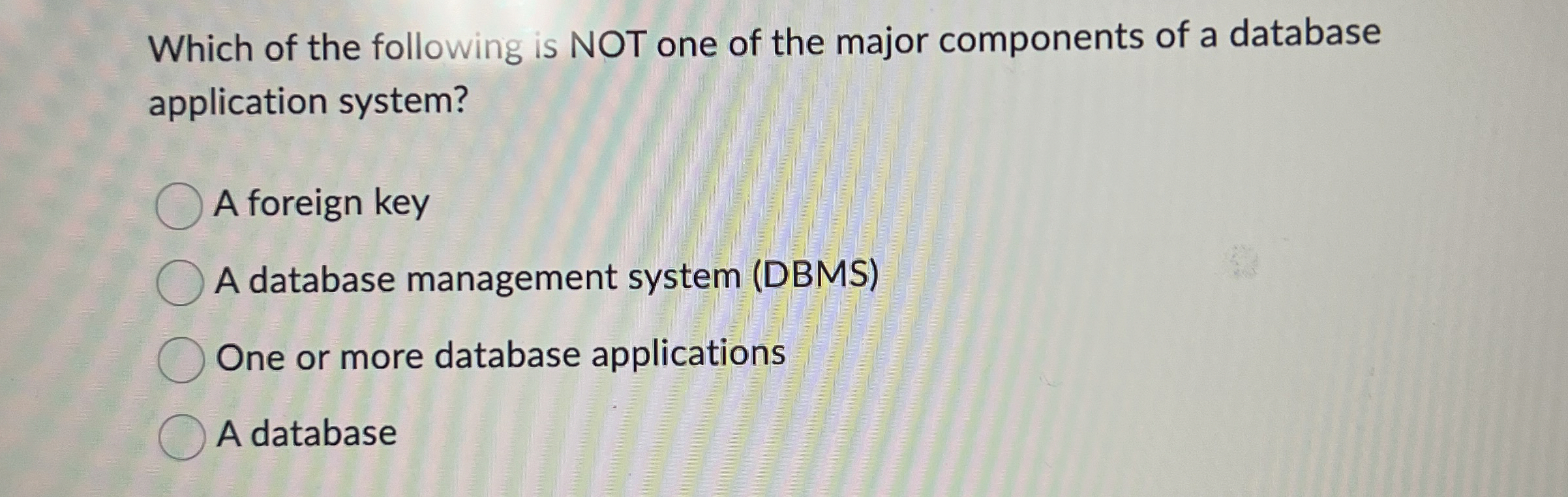 Which of the following is NOT one of the major