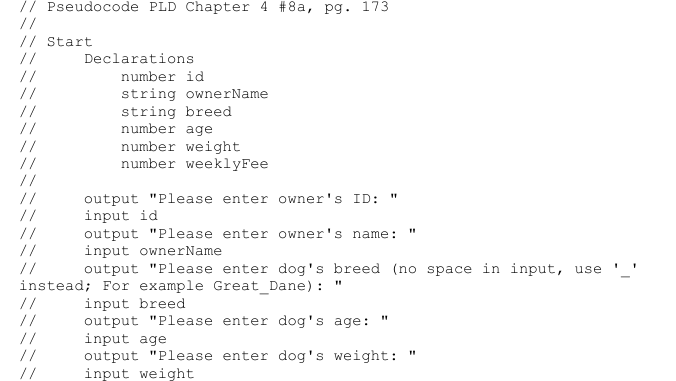 Turn pseudocode into source code C + +
