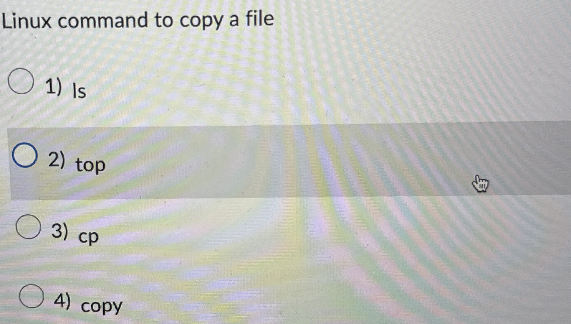 Linux command to copy a file Is top cp copy
