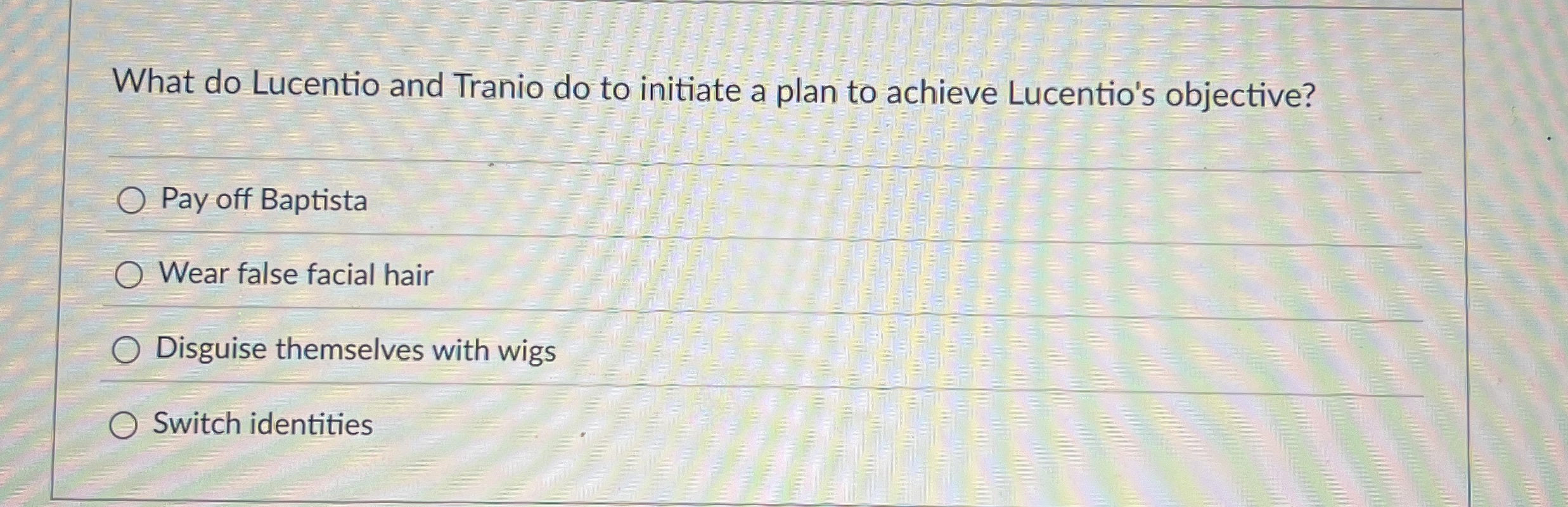 What do Lucentio and Tranio do to initiate a plan