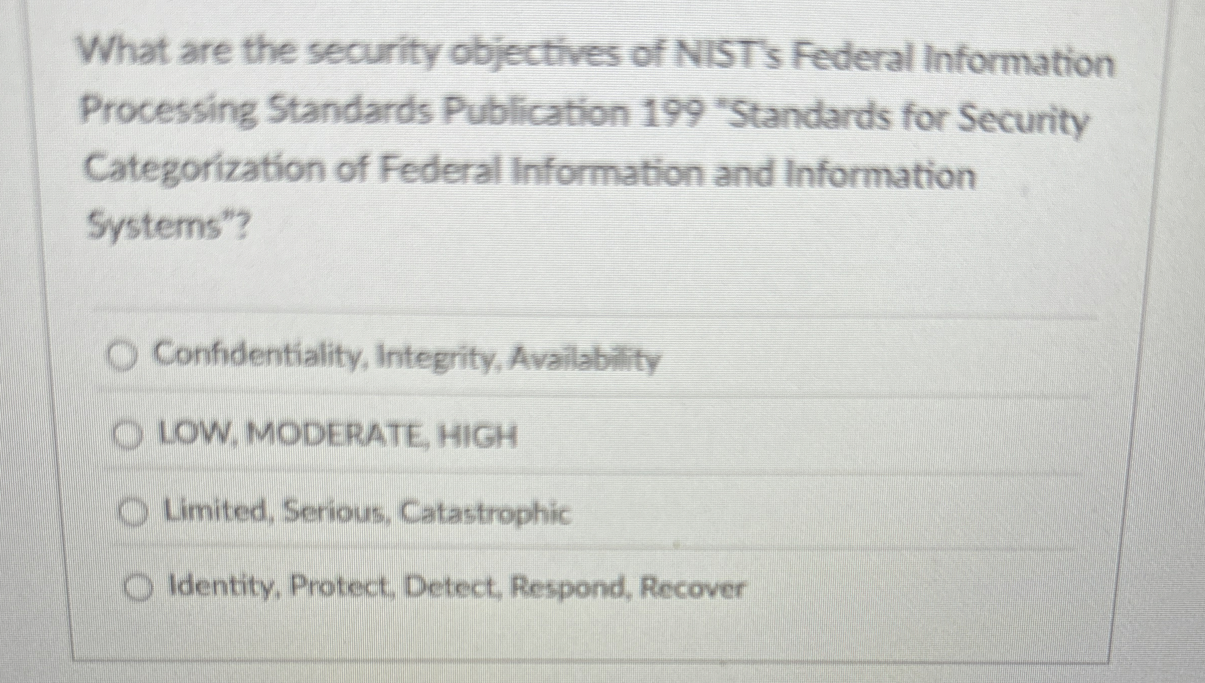 What are the security objectives of NIST's