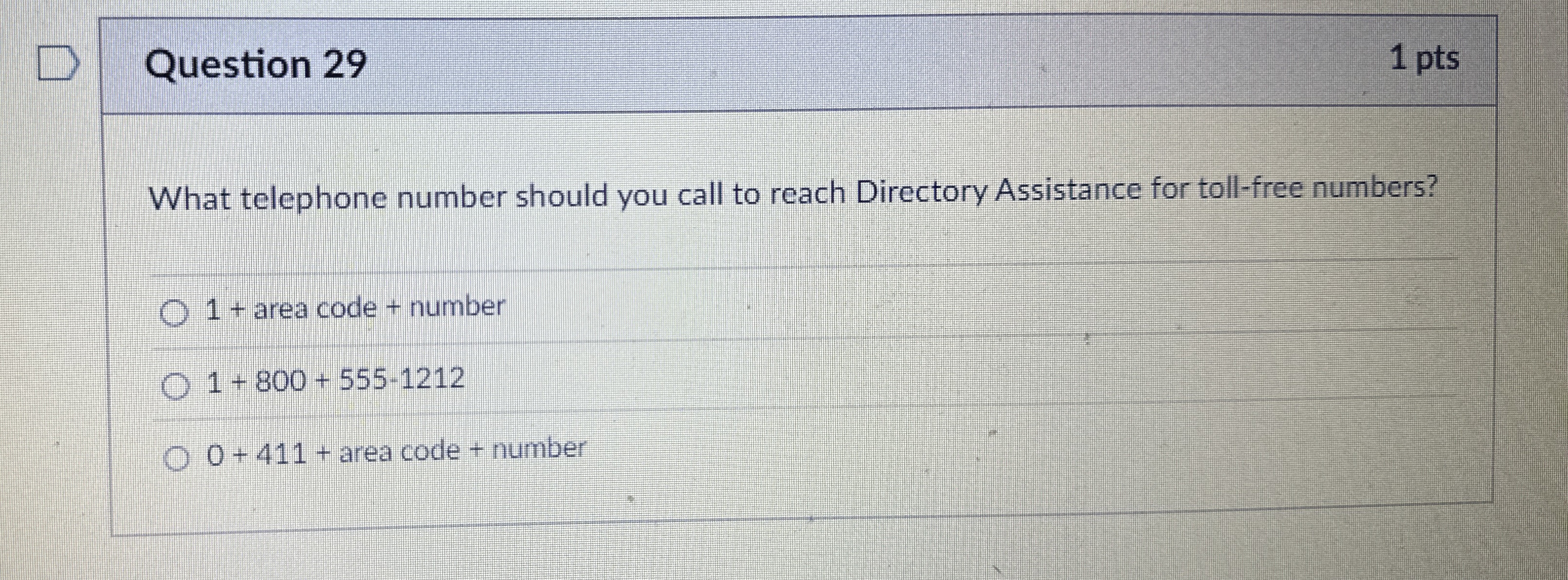 Question 2 9 What telephone number should you