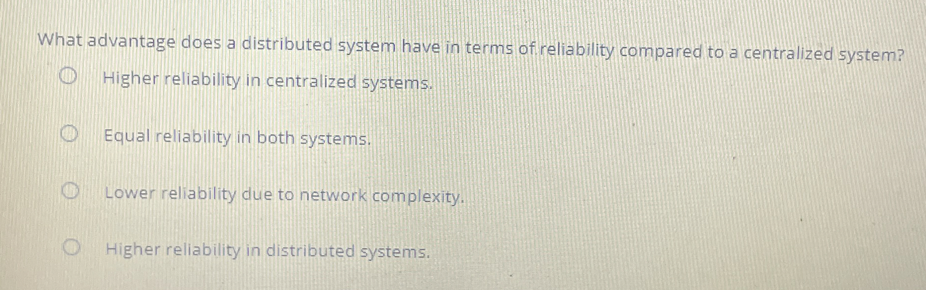 What advantage does a distributed system have in