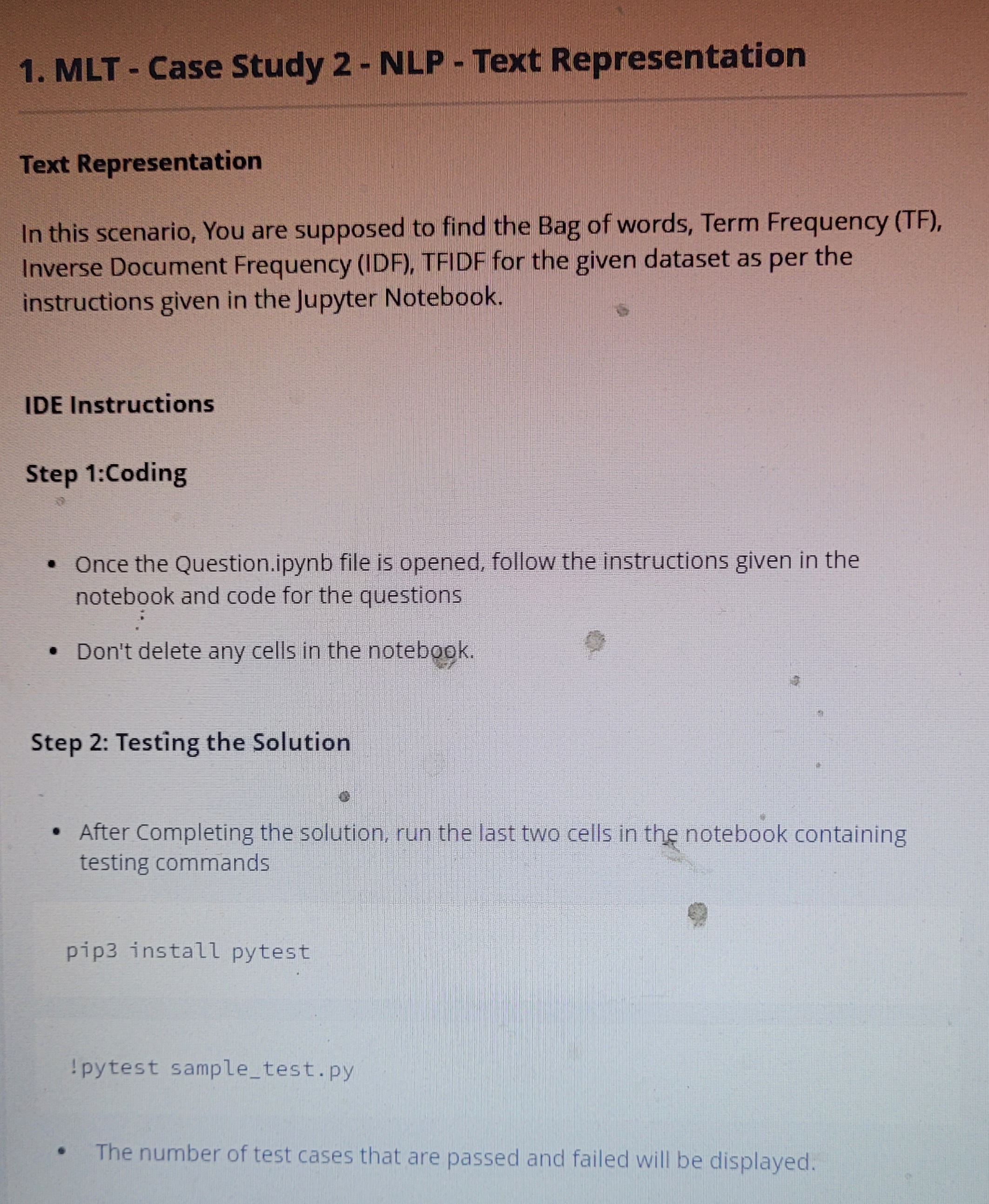 I have a dataset named dataset.csv which contains