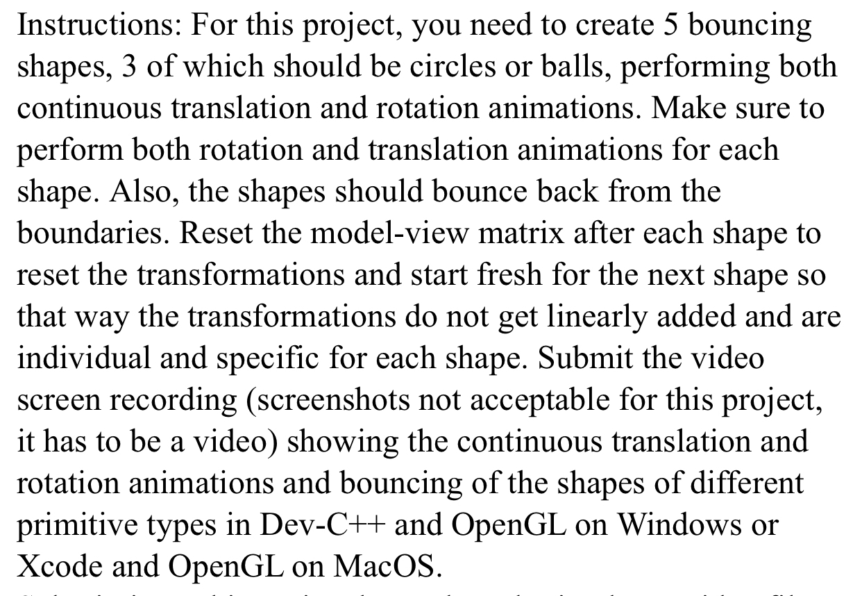 Instructions: For this project, you need to