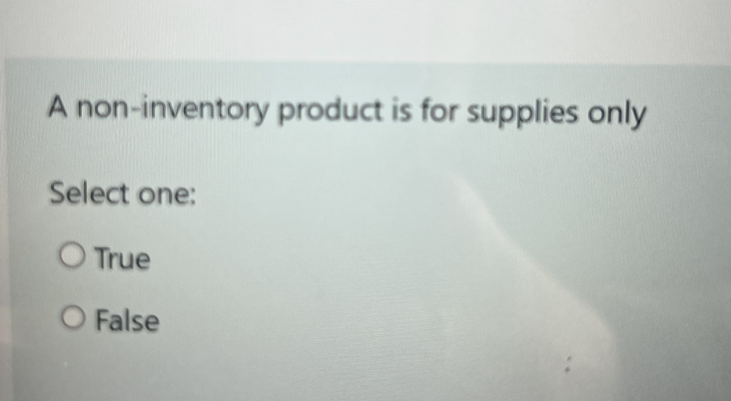 A non - inventory product is for supplies only