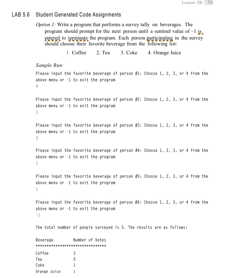 C + + programming LAB 5 . 6 Student Generated
