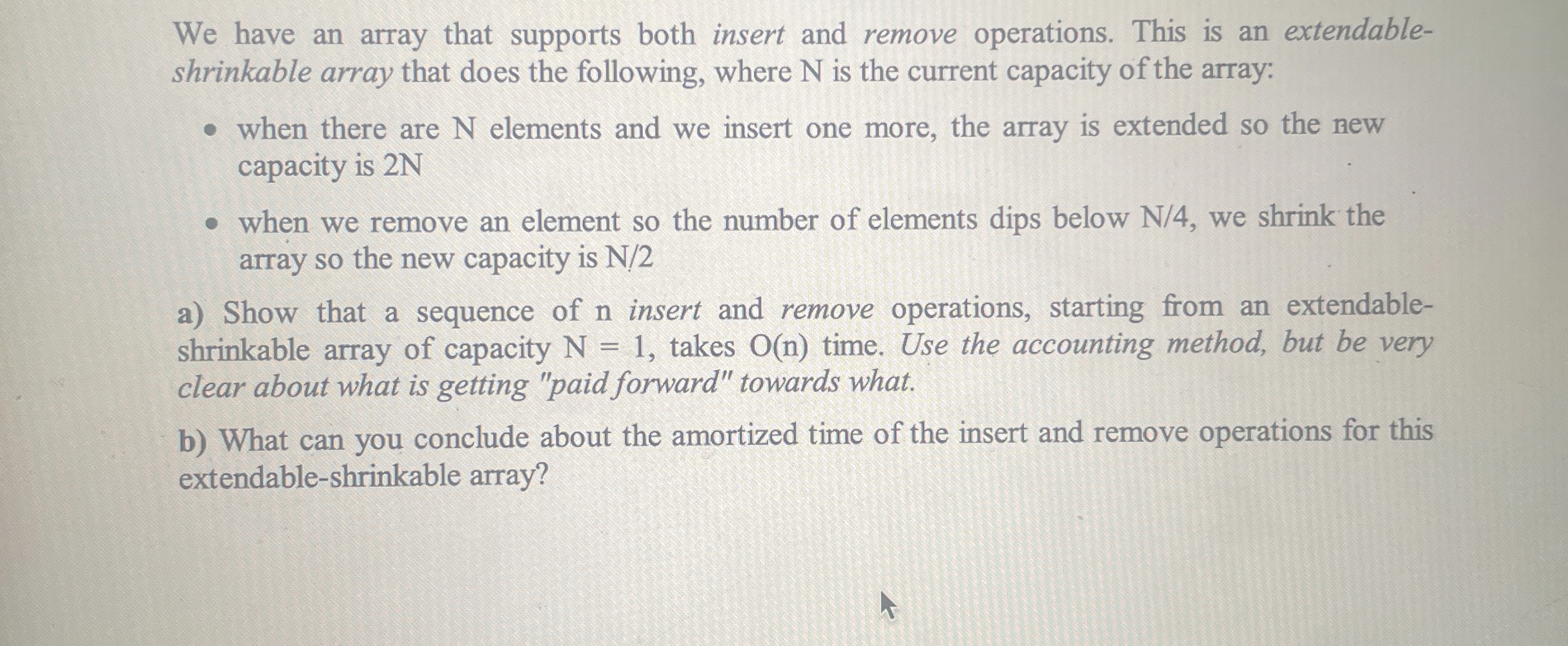 We have an array that supports both insert and