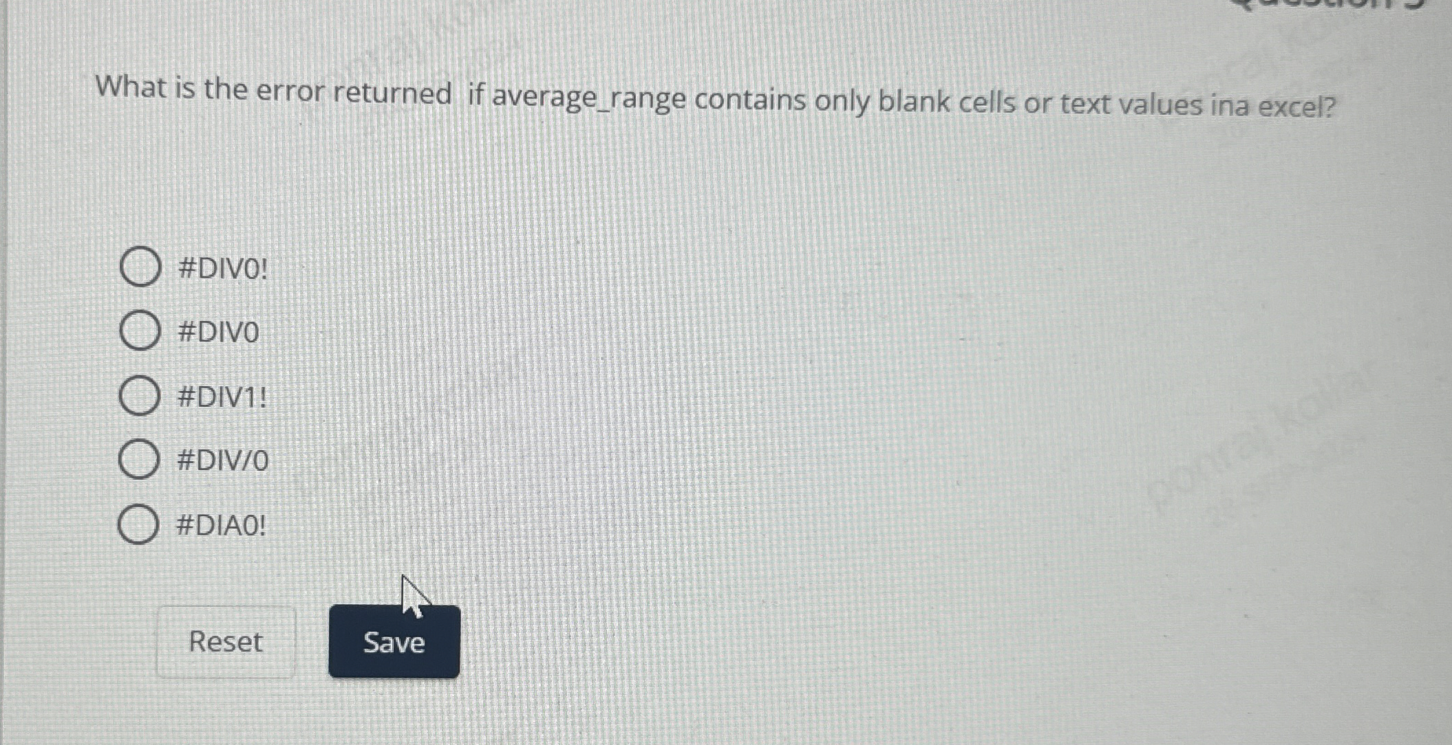 What is the error returned if average _ range