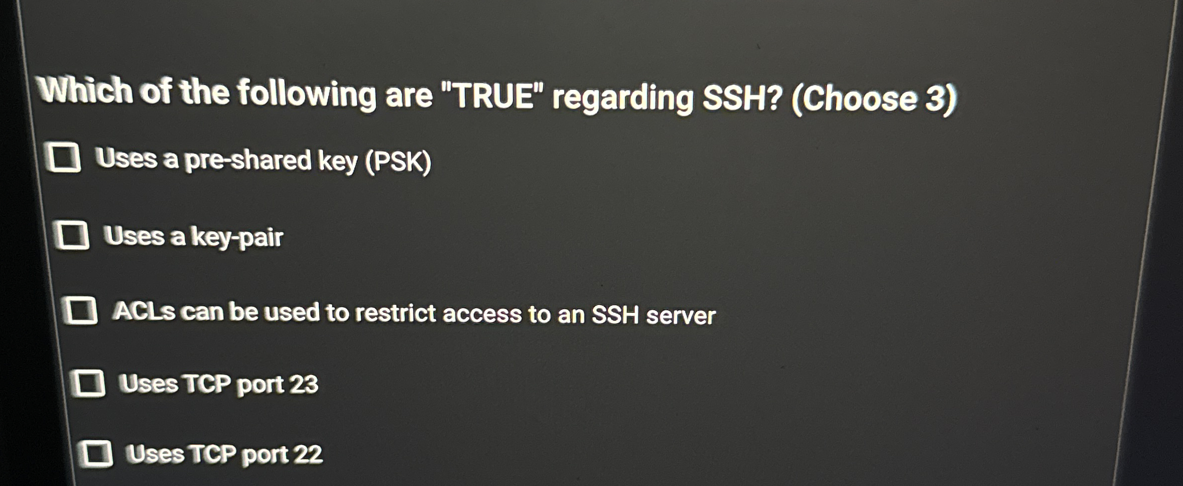 Which of the following are "TRUE" regarding SSH ?