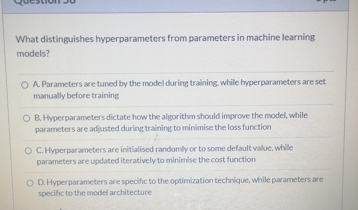 What distinguishes hyperparameters from