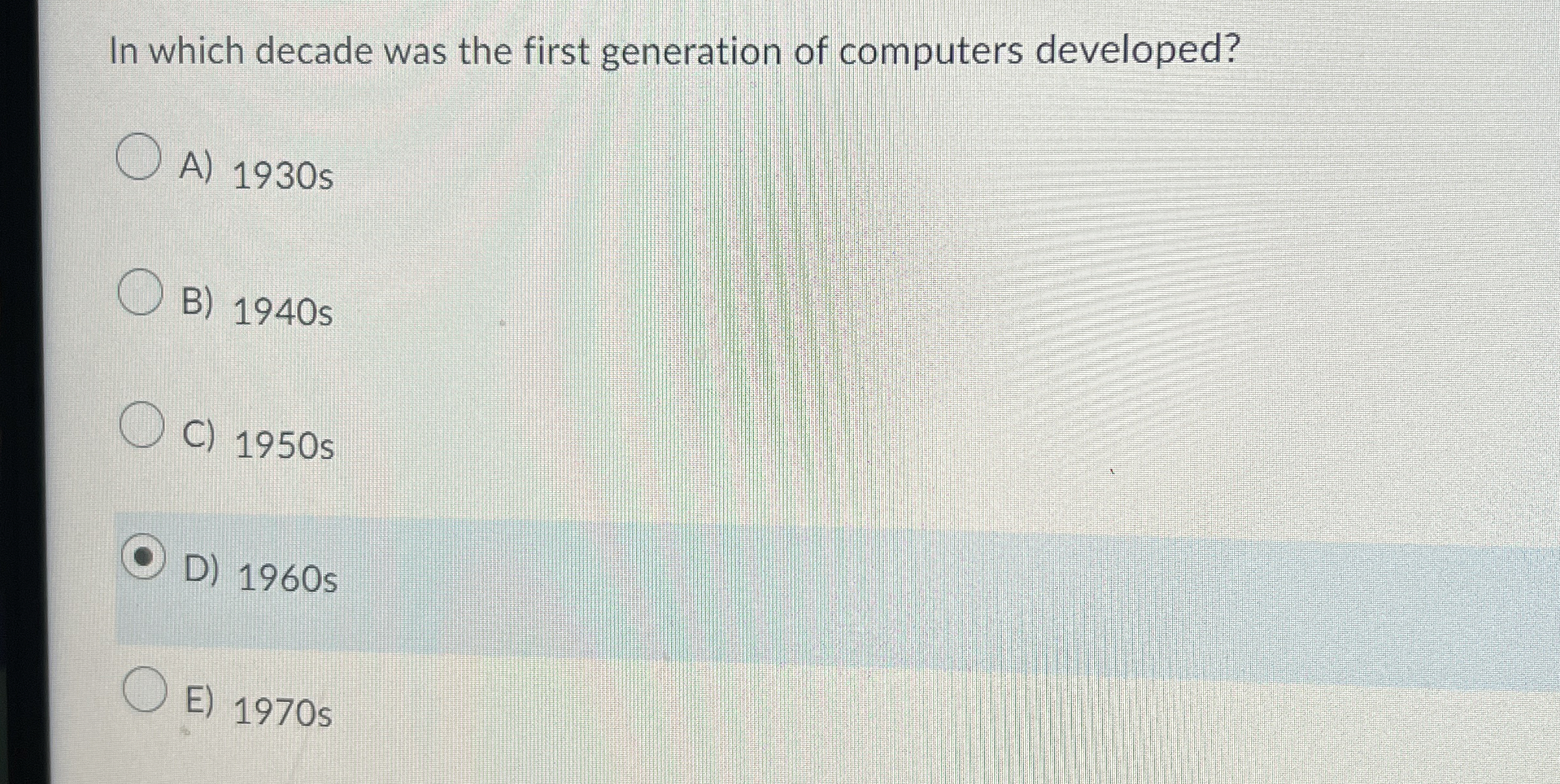 In which decade was the first generation of