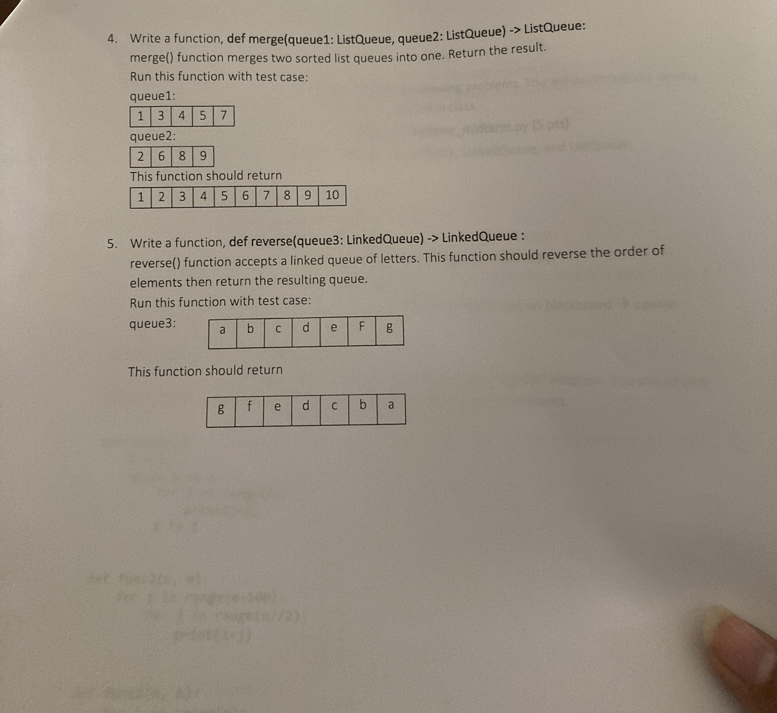 Write a function, def merge ( queue 1 :
