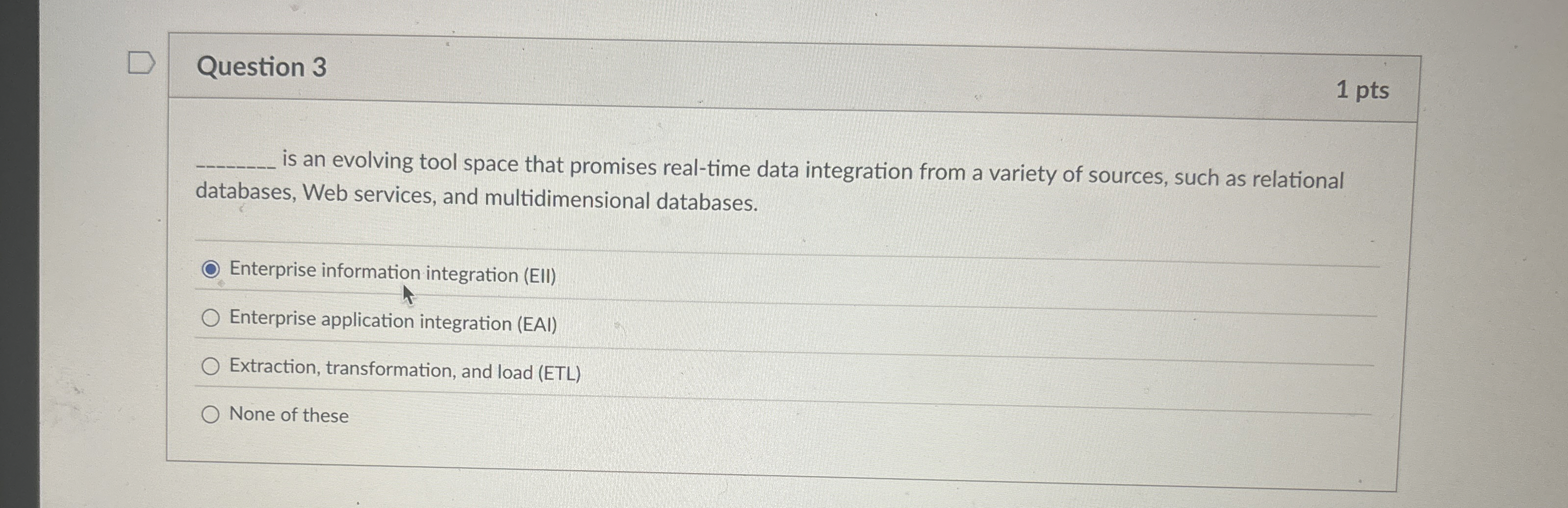 Question 3 is an evolving tool space that