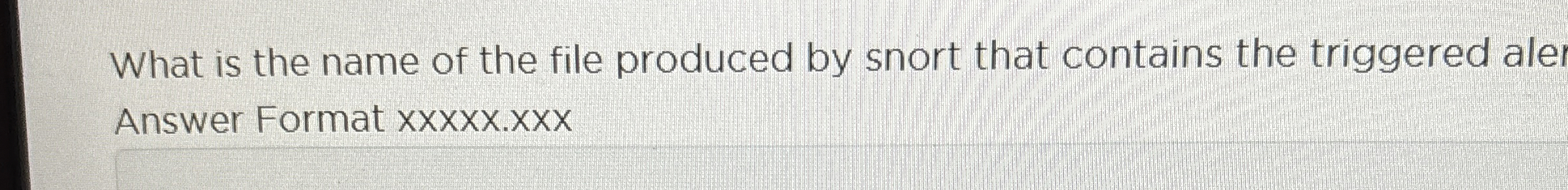 What is the name of the file produced by snort
