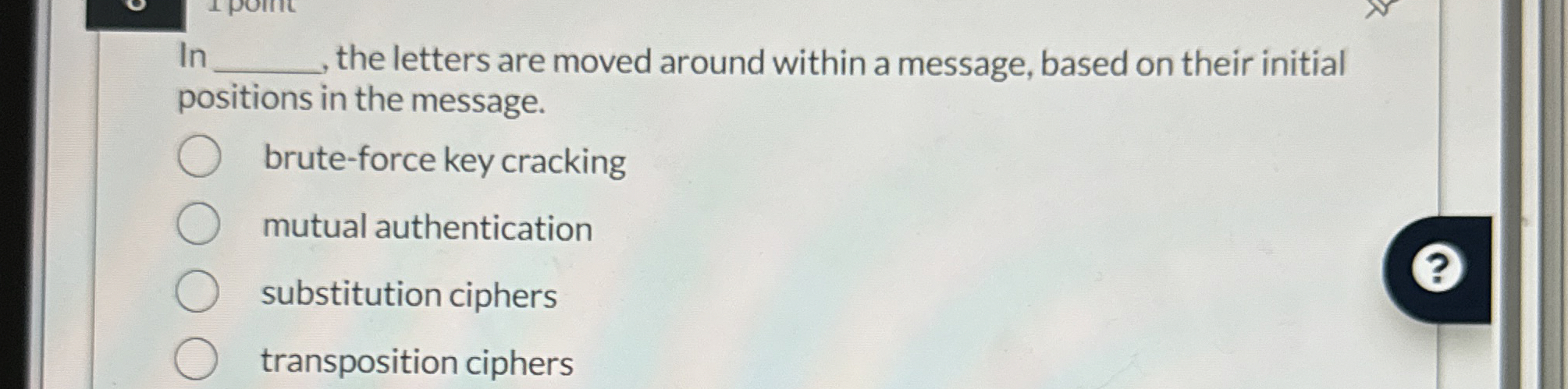 l n the letters are moved around within a
