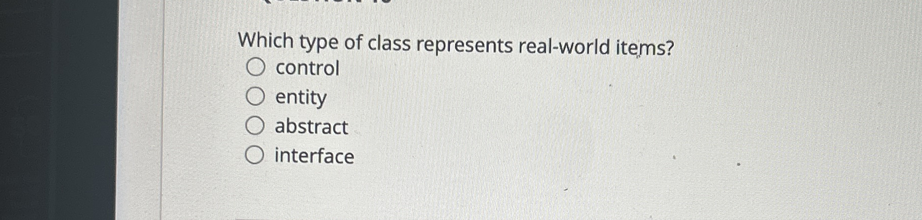 Which type of class represents real - world