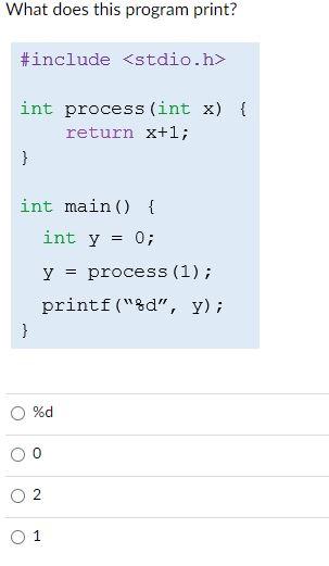 What does this program print? ` ` ` #include int
