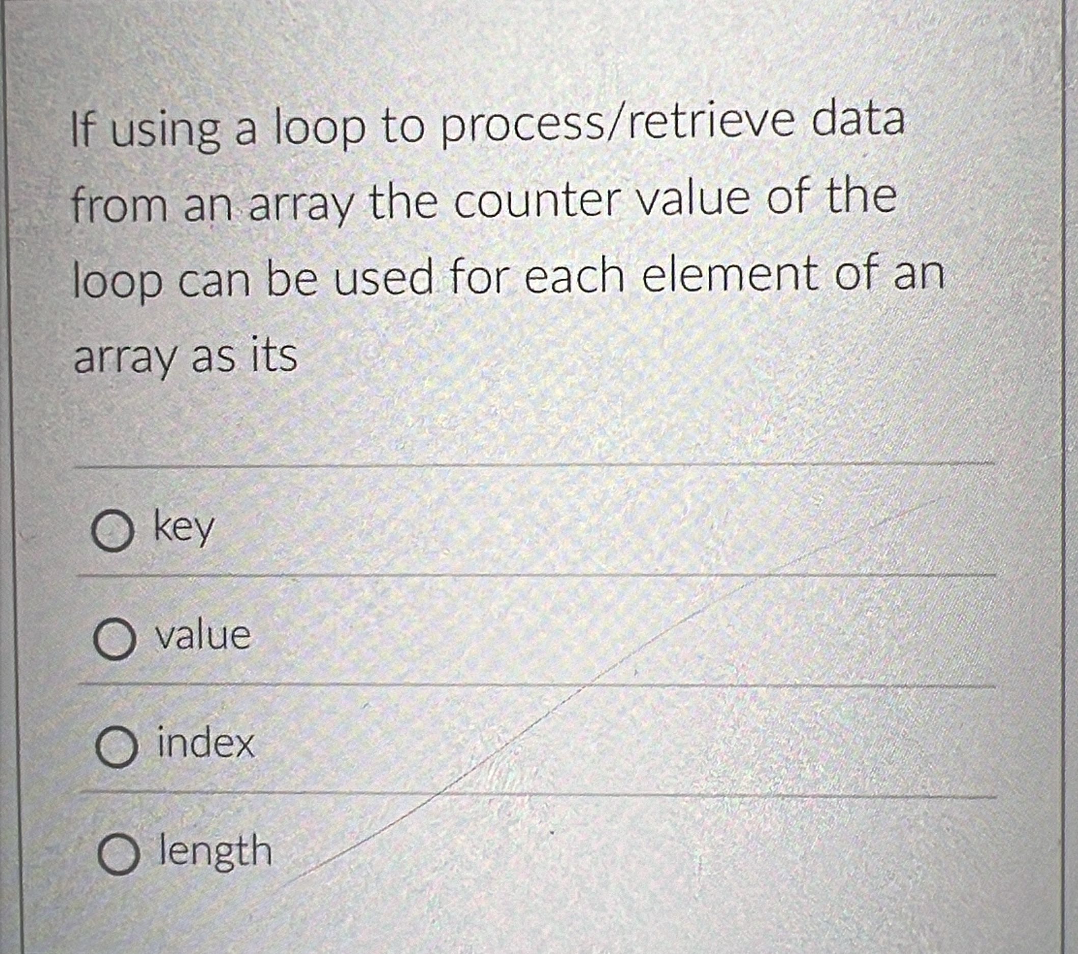 If using a loop to process / retrieve data from