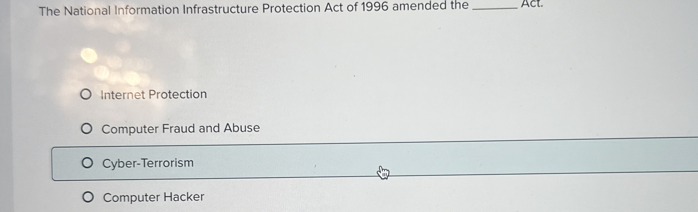 The National Information Infrastructure