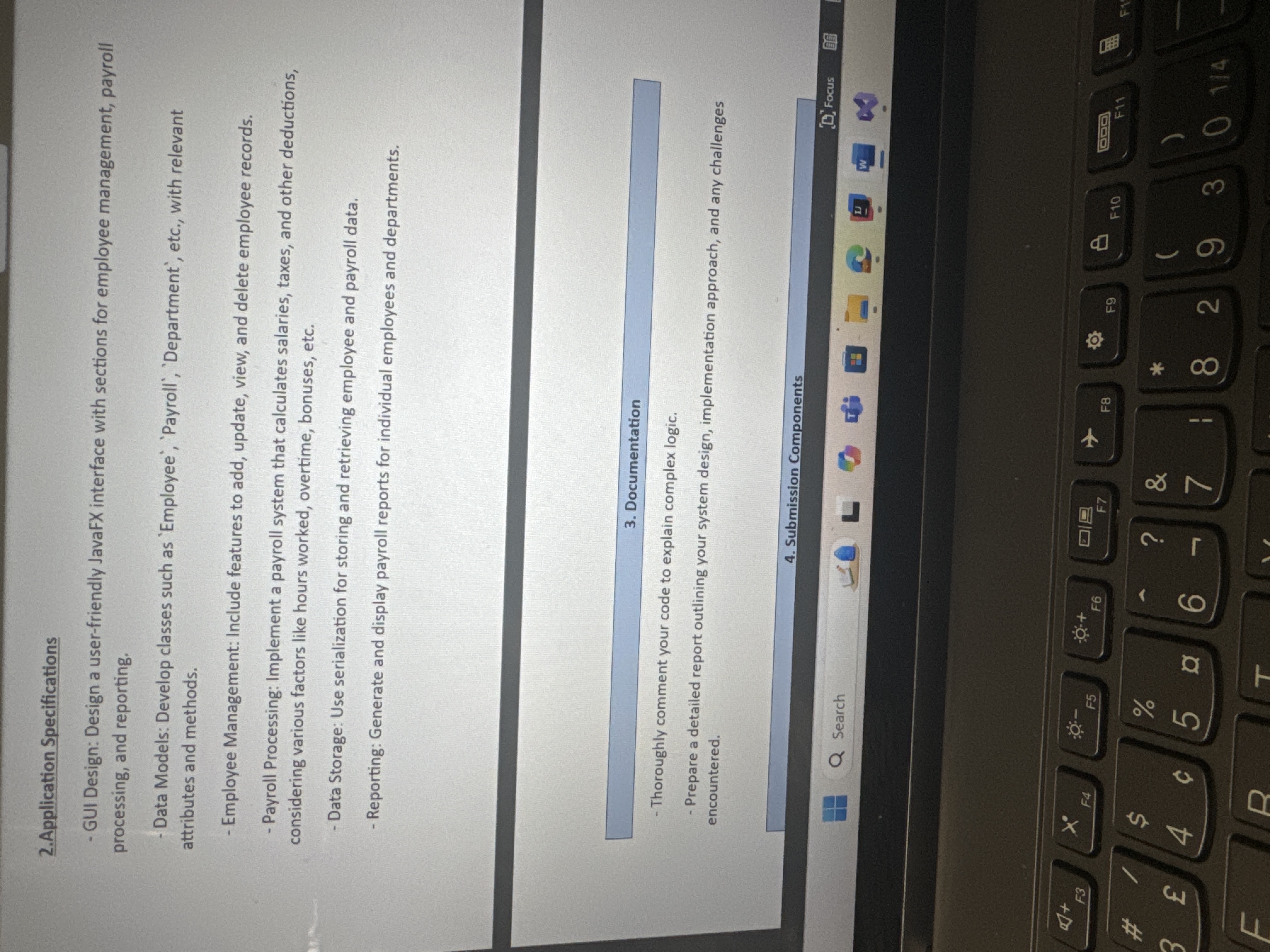 2 . Application Specifications - GUI Design: