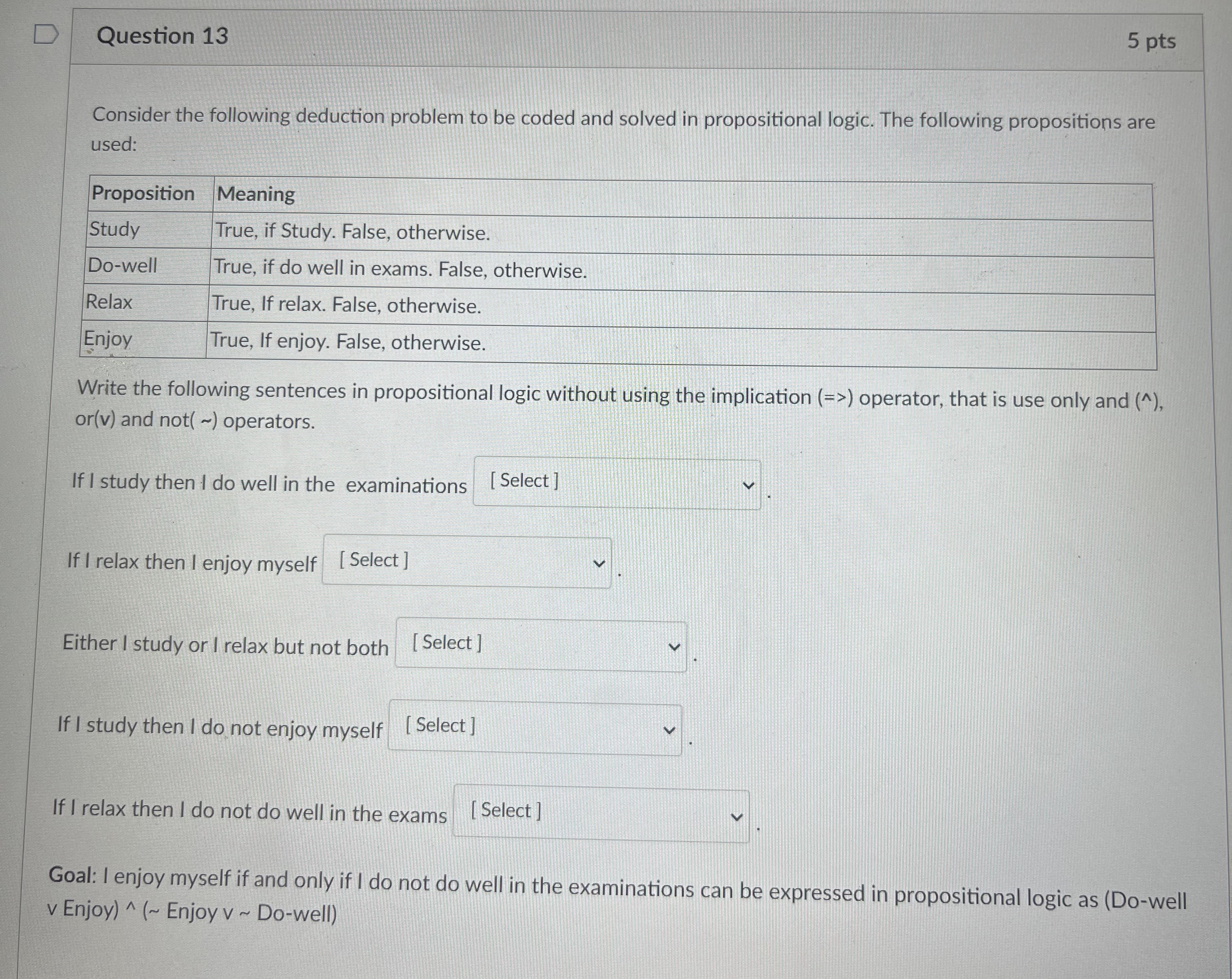 Question 1 3 5 pts Consider the following