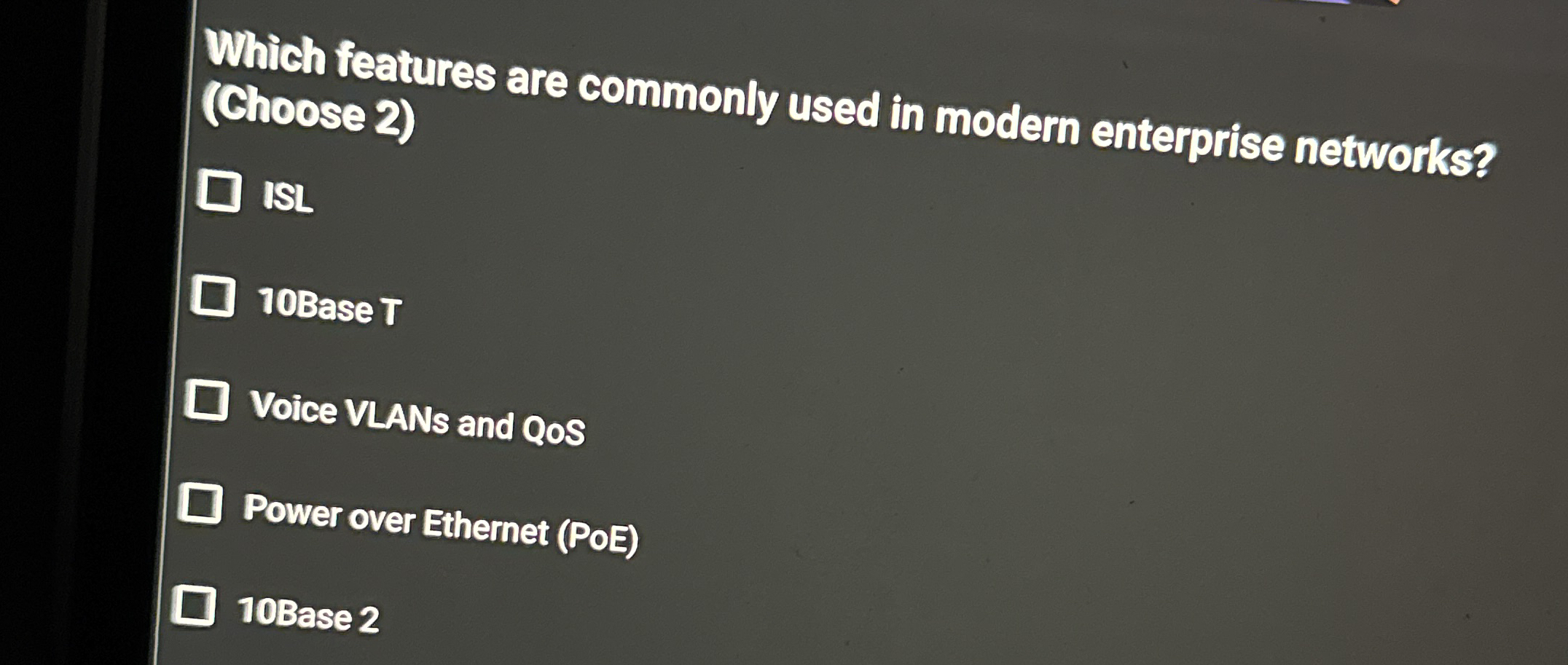 Which features are commonly used in modern