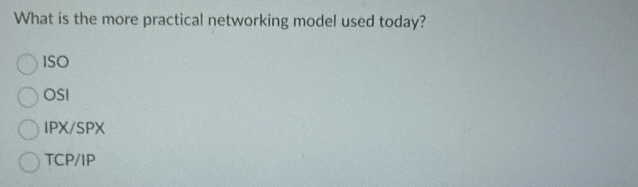 What is the more practical networking model used