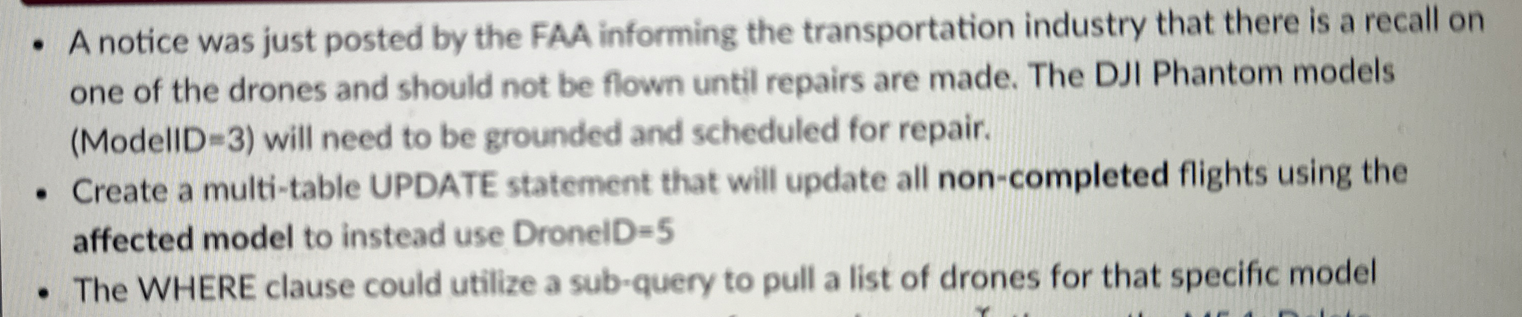 A notice was just posted by the FAA informing the