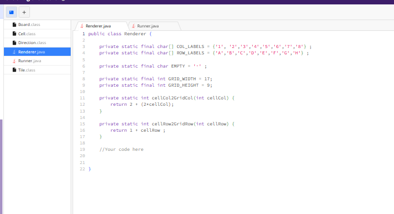 For this task you will need to implement a