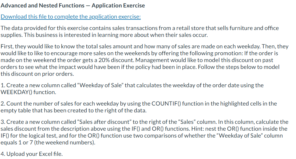 Advanced and Nested Functions - Application