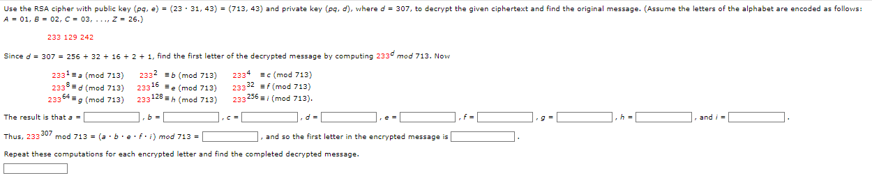A = 0 1 , B = 0 2 , C = 0 3 , dots, Z = 2 6 . 2 3