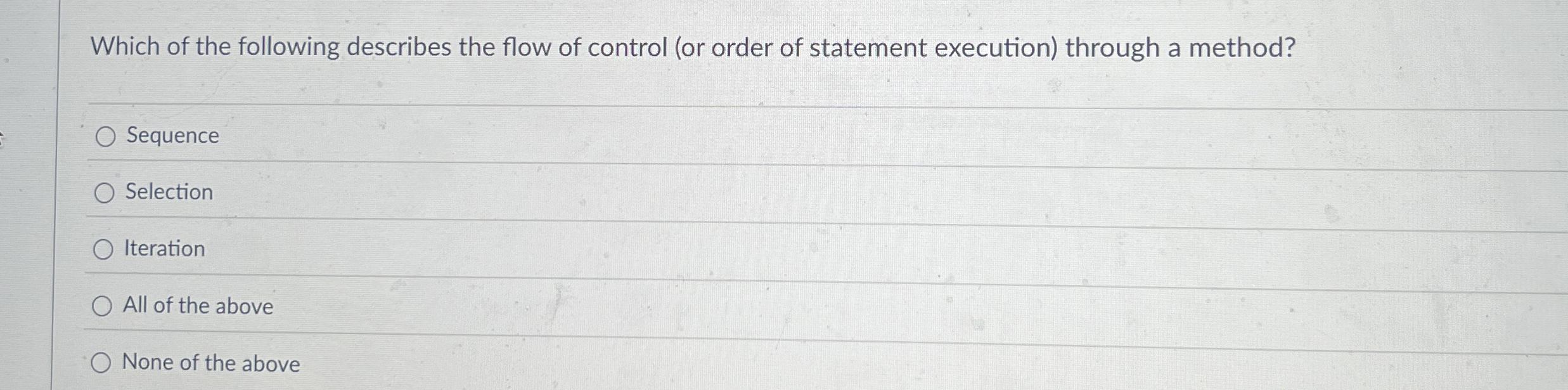 Which of the following describes the flow of