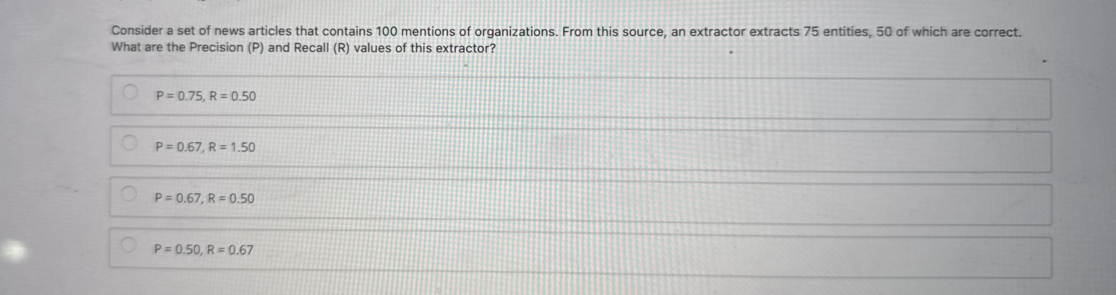 Consider a set of news articles that contains 1 0