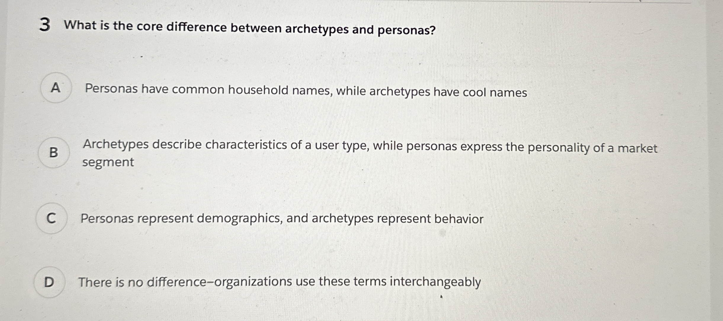3 What is the core difference between archetypes