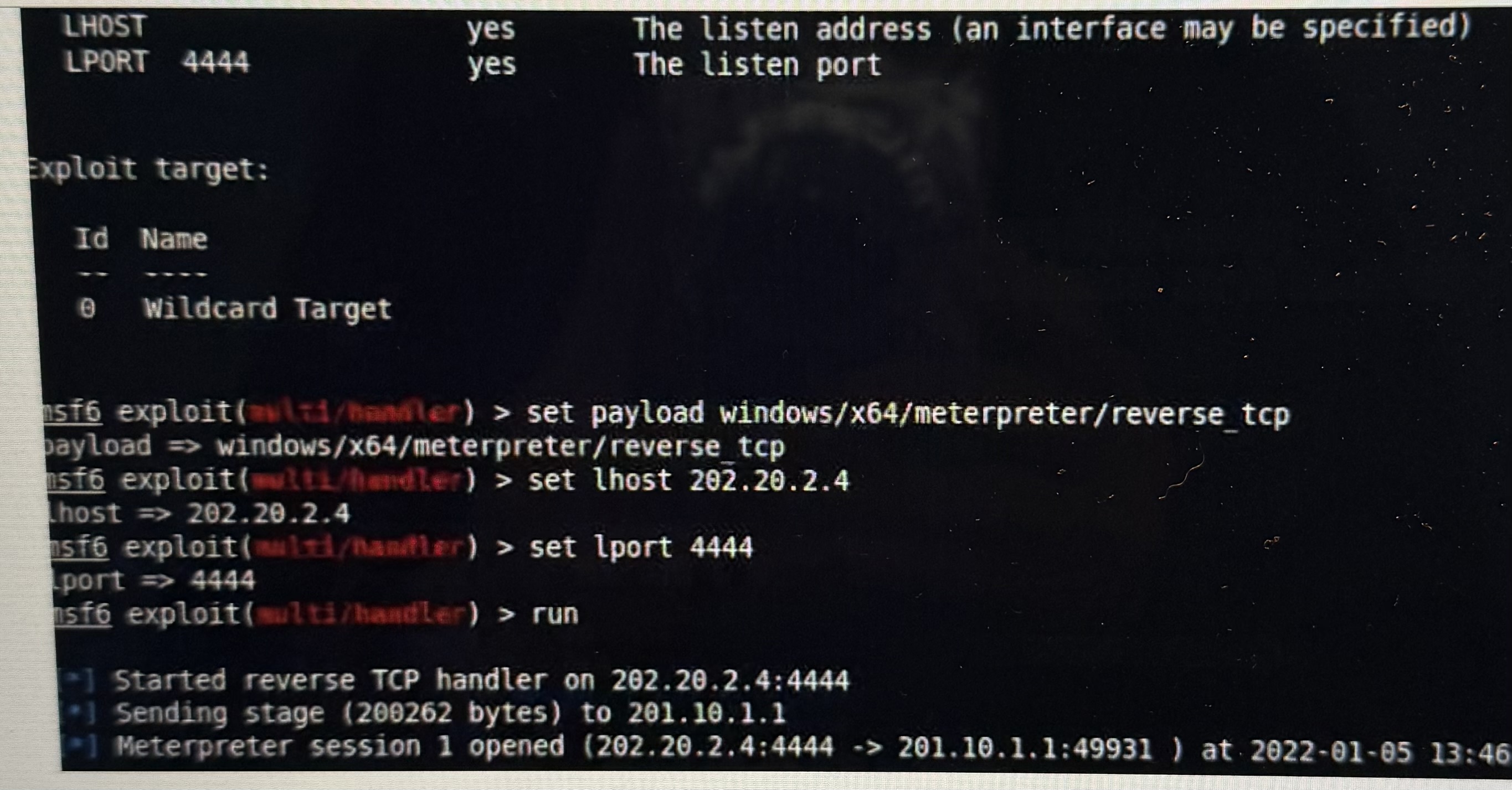 ` ` ` Exploit target: Id Name - - - . . - 0