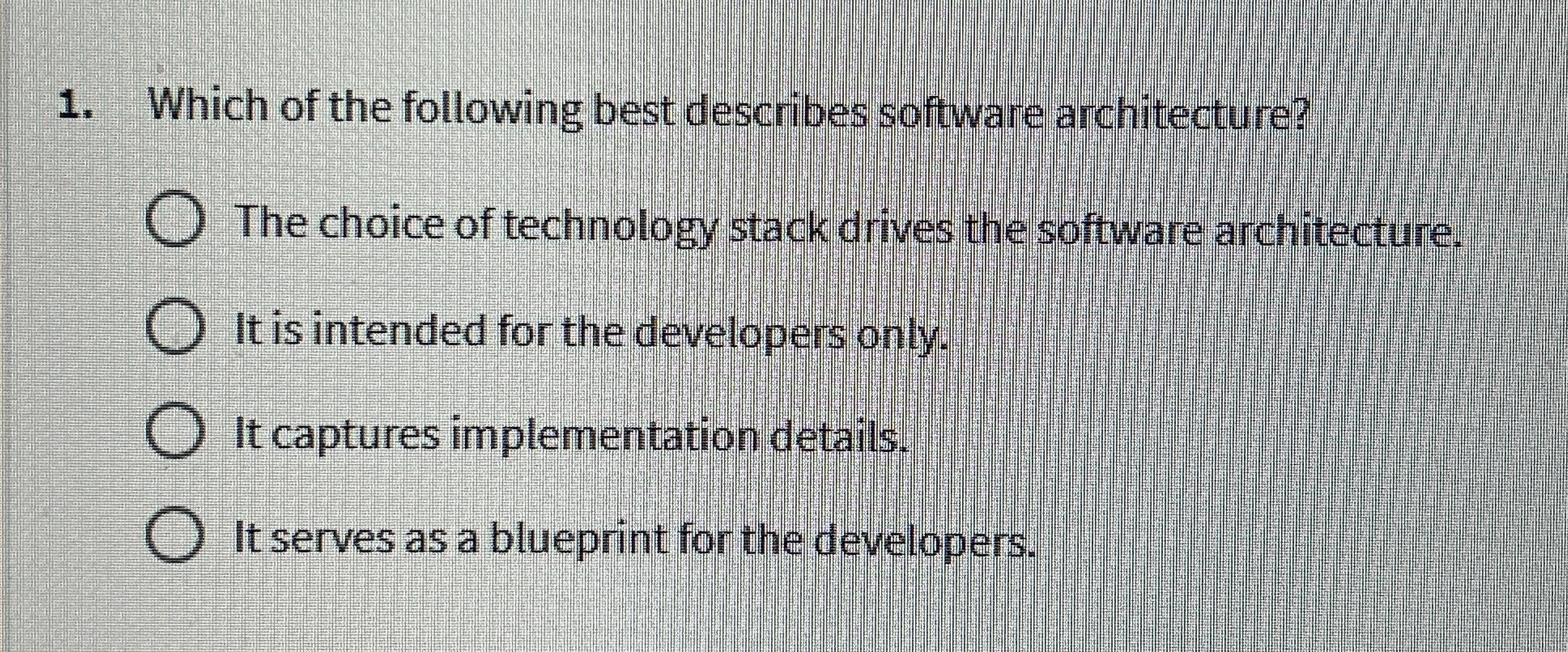 Which of the following best describes software