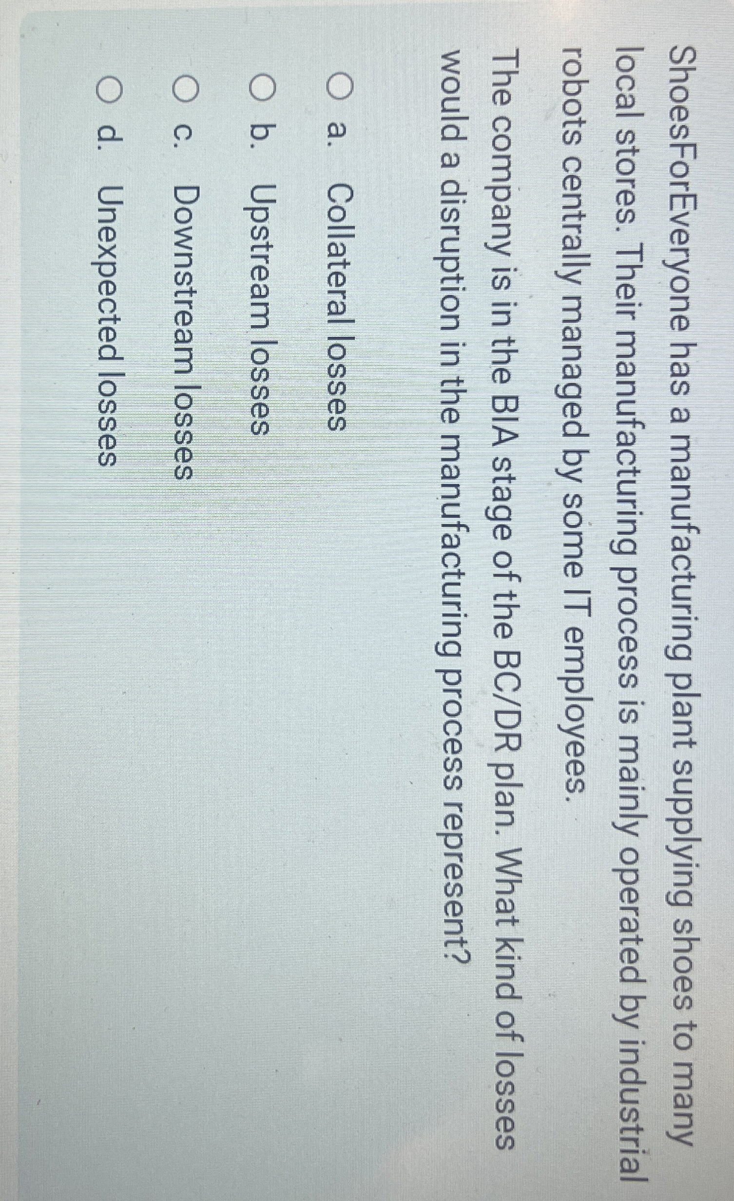 ShoesForEveryone has a manufacturing plant