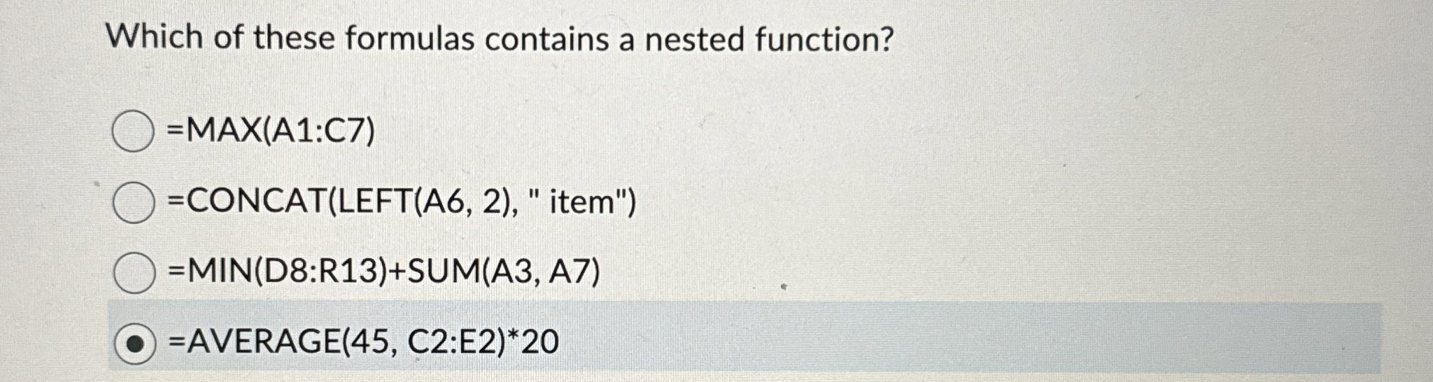 Which of these formulas contains a nested