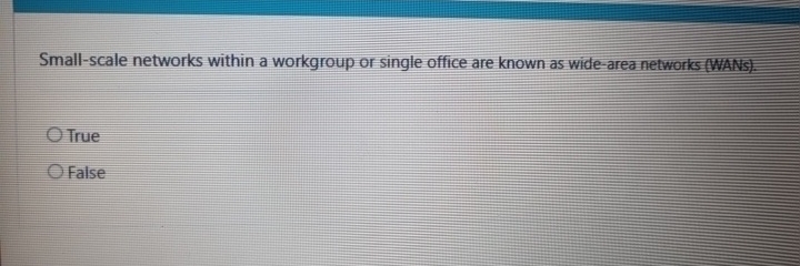 Small - scale networks within a workgroup or