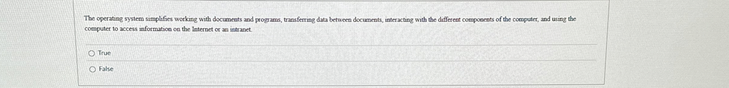 The operating system simplifies working with