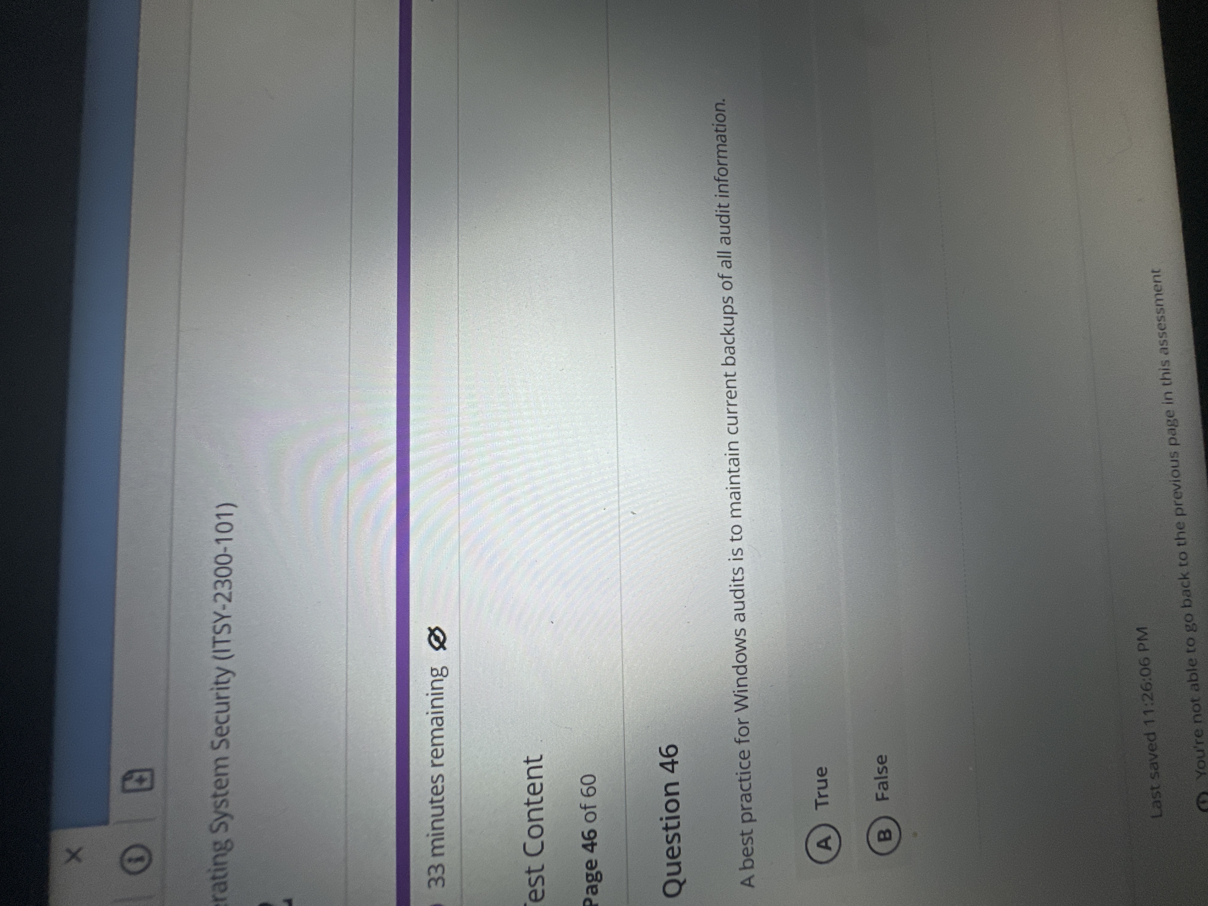 Question 4 6 A best practice for Windows audits