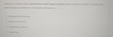Training a model using laheled data ( with target
