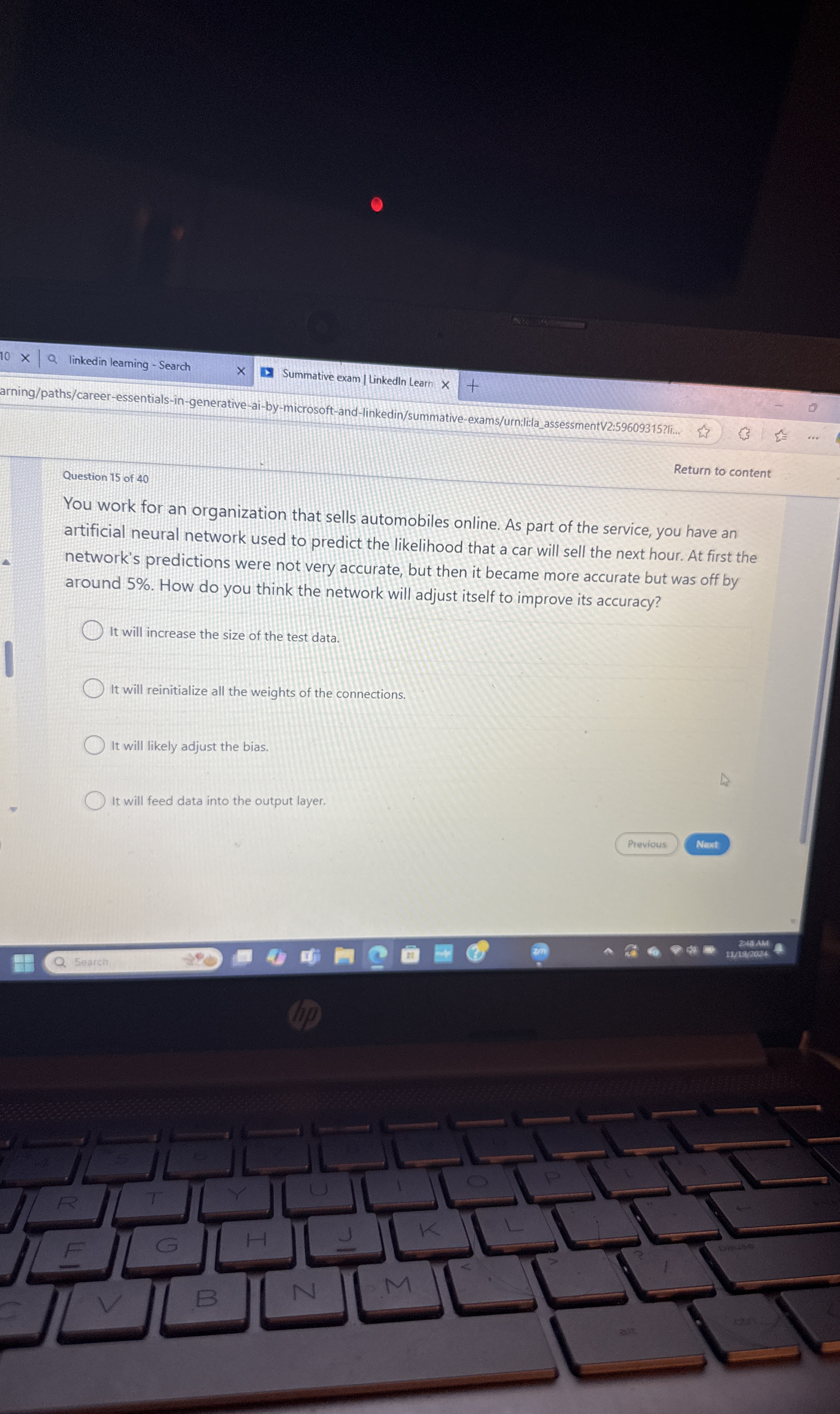 linkedin learming - Search Summative exam |
