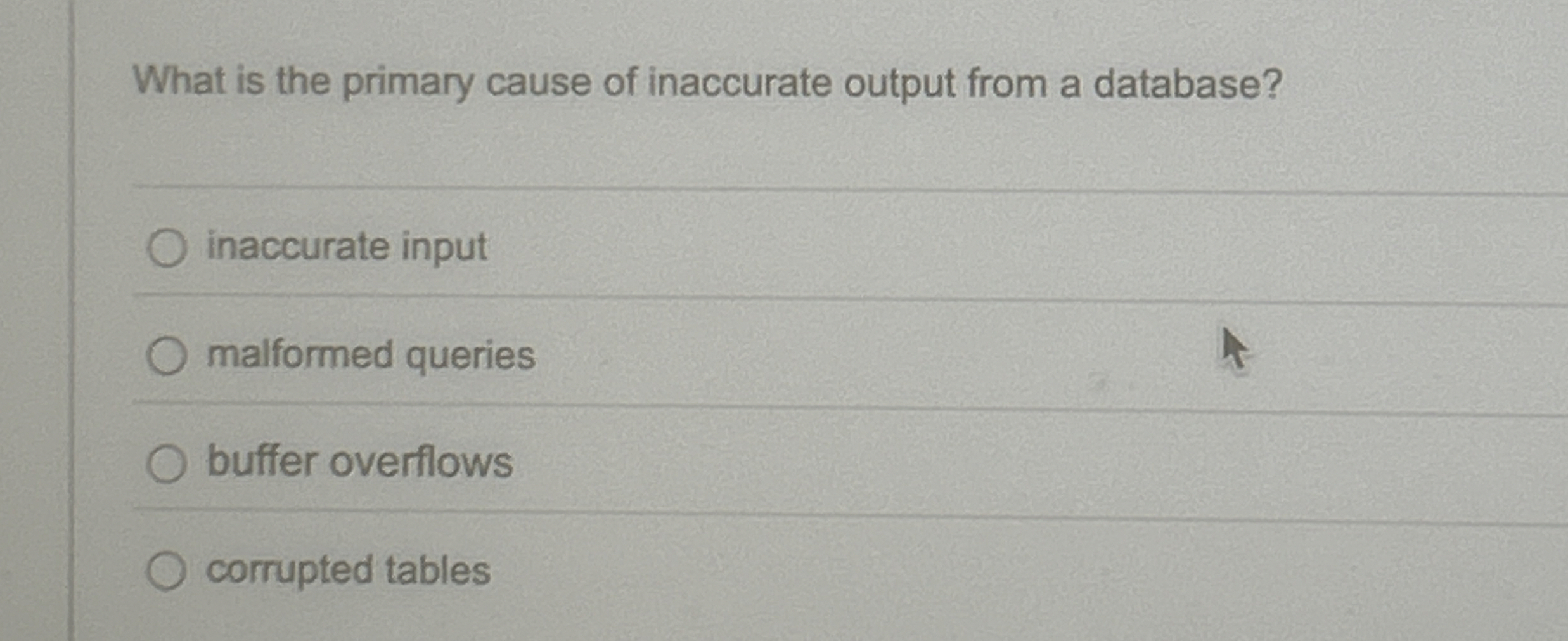 What is the primary cause of inaccurate output